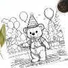 Cute Teddy Bear Color Book 26 Pages Cartoon Bear Coloring Book Relaxing Creative Artistic Coloring Journey for Teens and Adult 6