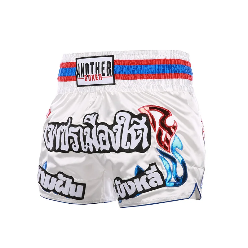 

Breathable Kickboxing DesignerTraining Trunks Men's Striped Boxing ShortsWomen Boxeo Bjj MMA Grappling Sports Short-pants