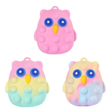 

3.38x2.99in Decompression Owl Toys Kids Interactive Silicone Made Soft Funny Table Toy Best Gift for Indoor/Outdoor