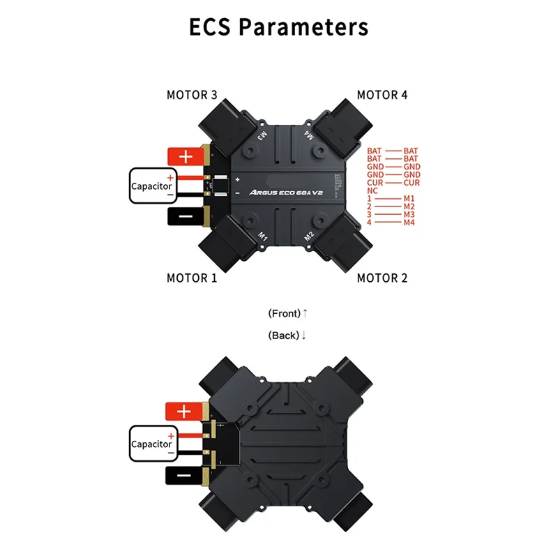 B04B-Argus ECO 60A ESC 플러그 포함 빠른 해체 + FPV 프리스타일 드론용 CNC 6S DIY 부품