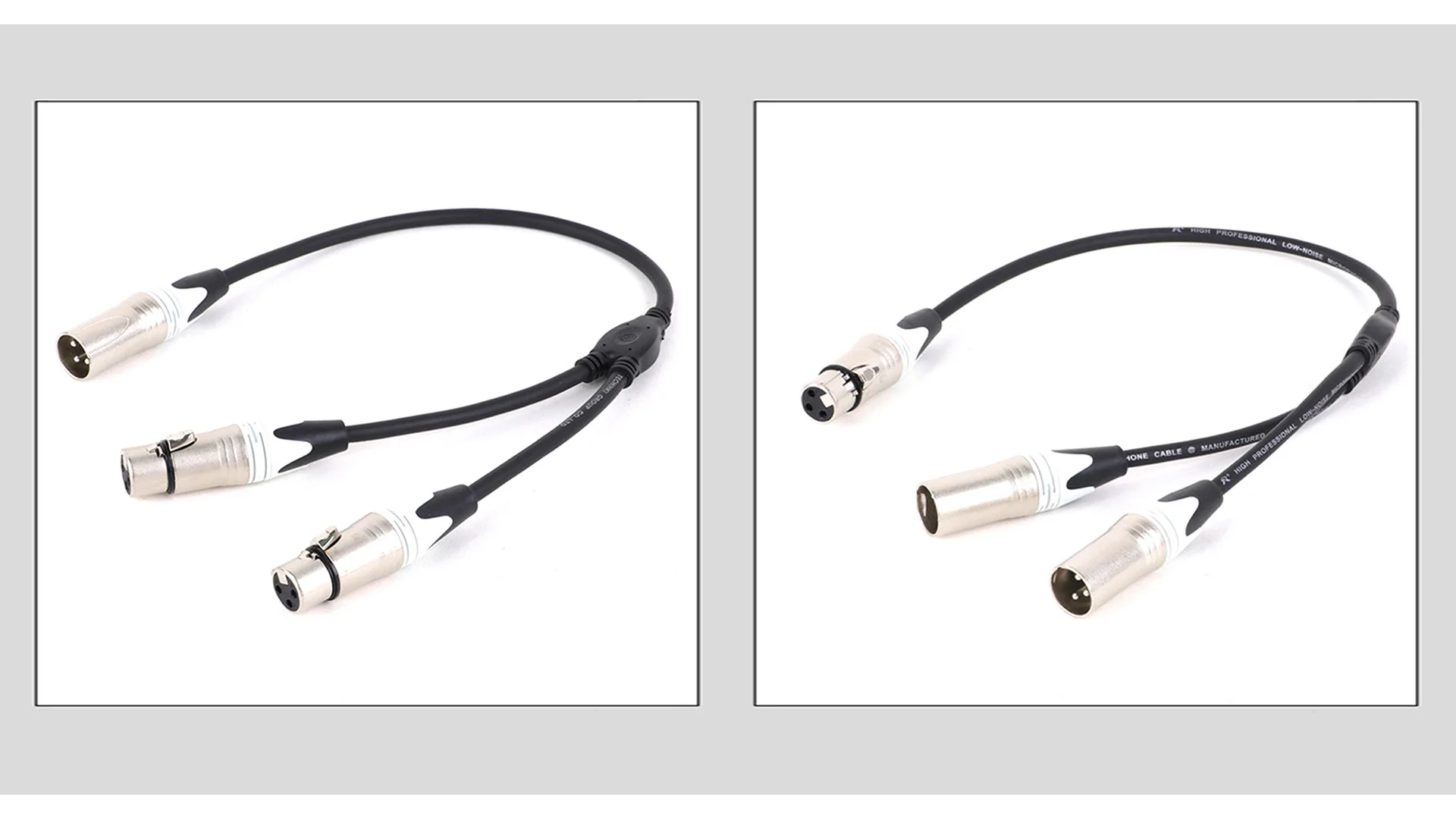 Spezialität 0,3 m 0,5 m 3-polige xlr-Buchse/Stecker auf 3-polige xlr-Doppelst ecker/-buchse Y-Splitter-Mikrofon kabel für Mischer usw. – Detail 9