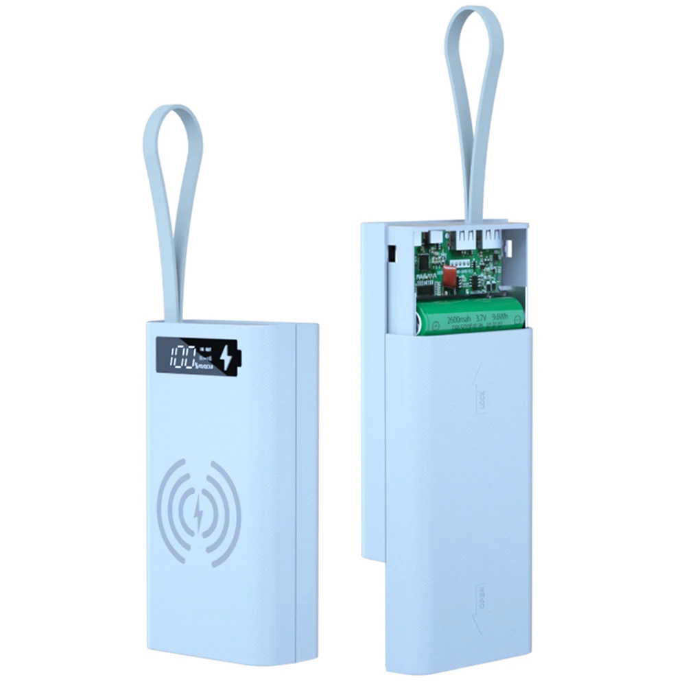 5V Dual Usb 12*18650 Power Bank Battery Box Caricabatterie Rapido Per Telefono Cellulare Custodia A Conchiglia Fai Da Te Per Smart Phone Mp3 Electroni