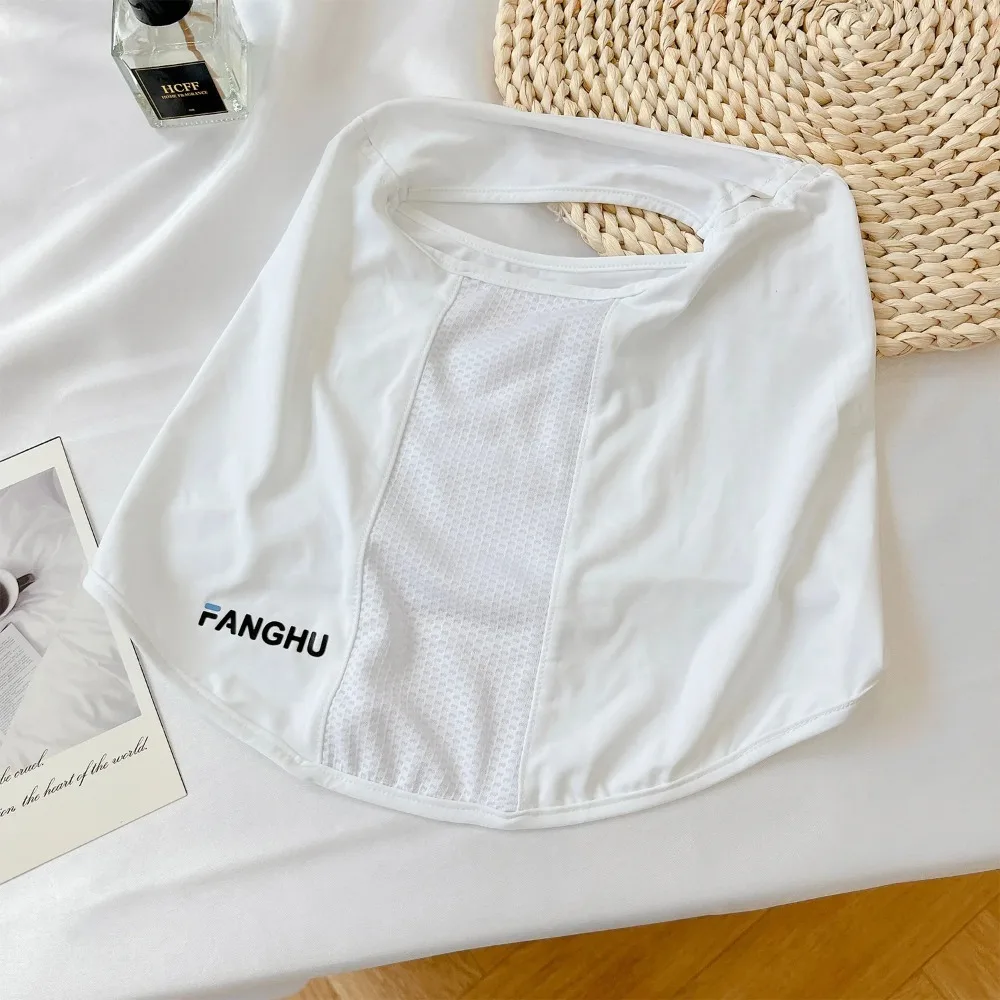 UV Protection Ice Silk Mask Sun Proof Bib Solid Color Face Cover Face Shield Summer Face Scarves Sunscreen Face Scarf Riding