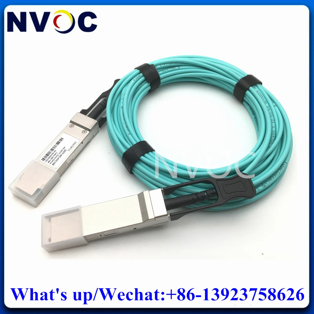 

40Gb QSFP to QSFP+ Aqua OM3 QSFP-H40G-AOC 1M 2M 3M 5M 7M 10M 15M 20M Active Optical Fiber Cable for Cisco,MikroTik Optic Switch