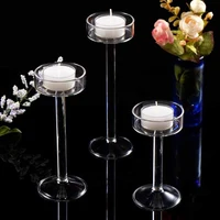1Pc Glass Candle Holders Set Tealight Candle Holder Home Wedding Candle Stand Bar Party Decor 4