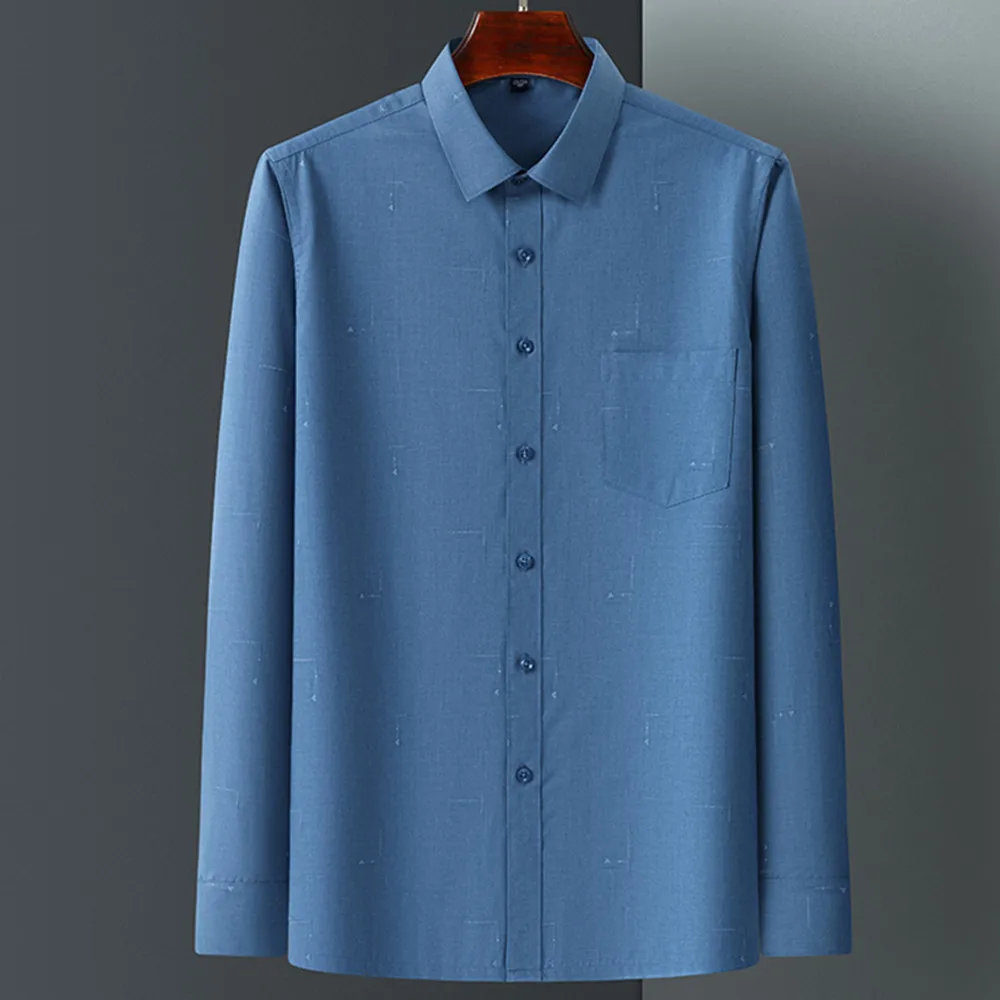 حجم كبير 7XL 6XL 5XL جديد الرجال قميص مطبوع ألياف...