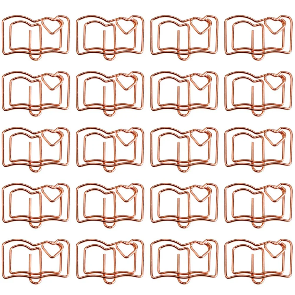 Mini Envelopes Shaped Paper Clip Book Clips Photo Golden Stainless Steel 20 Pcs,paper clips,book clips,mini bookmark
