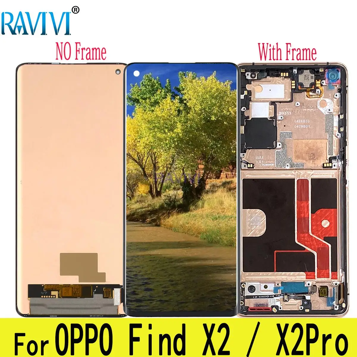 

6.7" X2Pro AMOLED For Oppo Find X2 LCD Display Touch Screen Digitizer Assembly Replacement