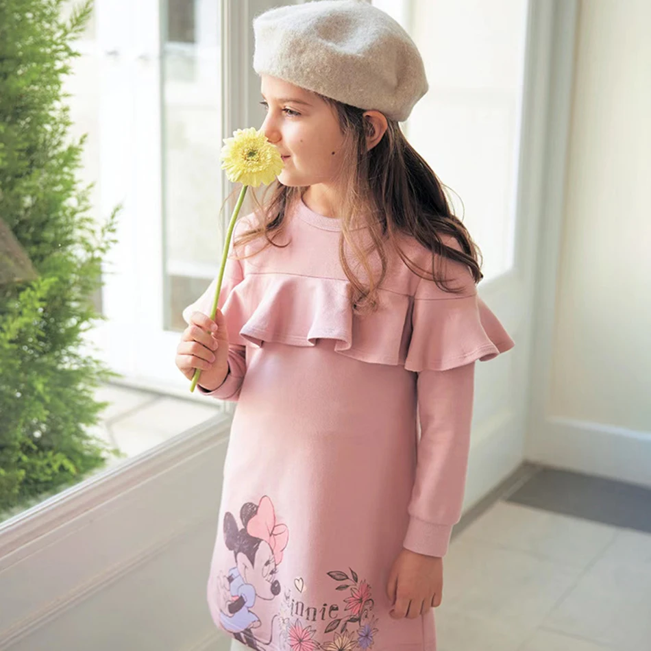 

2022 New Disney Mickey Mouse Kids Boys Cute Cartoon Girls Hooded Sweater Autumn Spring Baby Tops Loose Bottoming Shirt Clothing