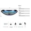 Modern Glass Vessel Sink Basin Set with ORB Faucet Countertop Combo Kit and Pop-up Drain Unique Transparent Design Durable 4