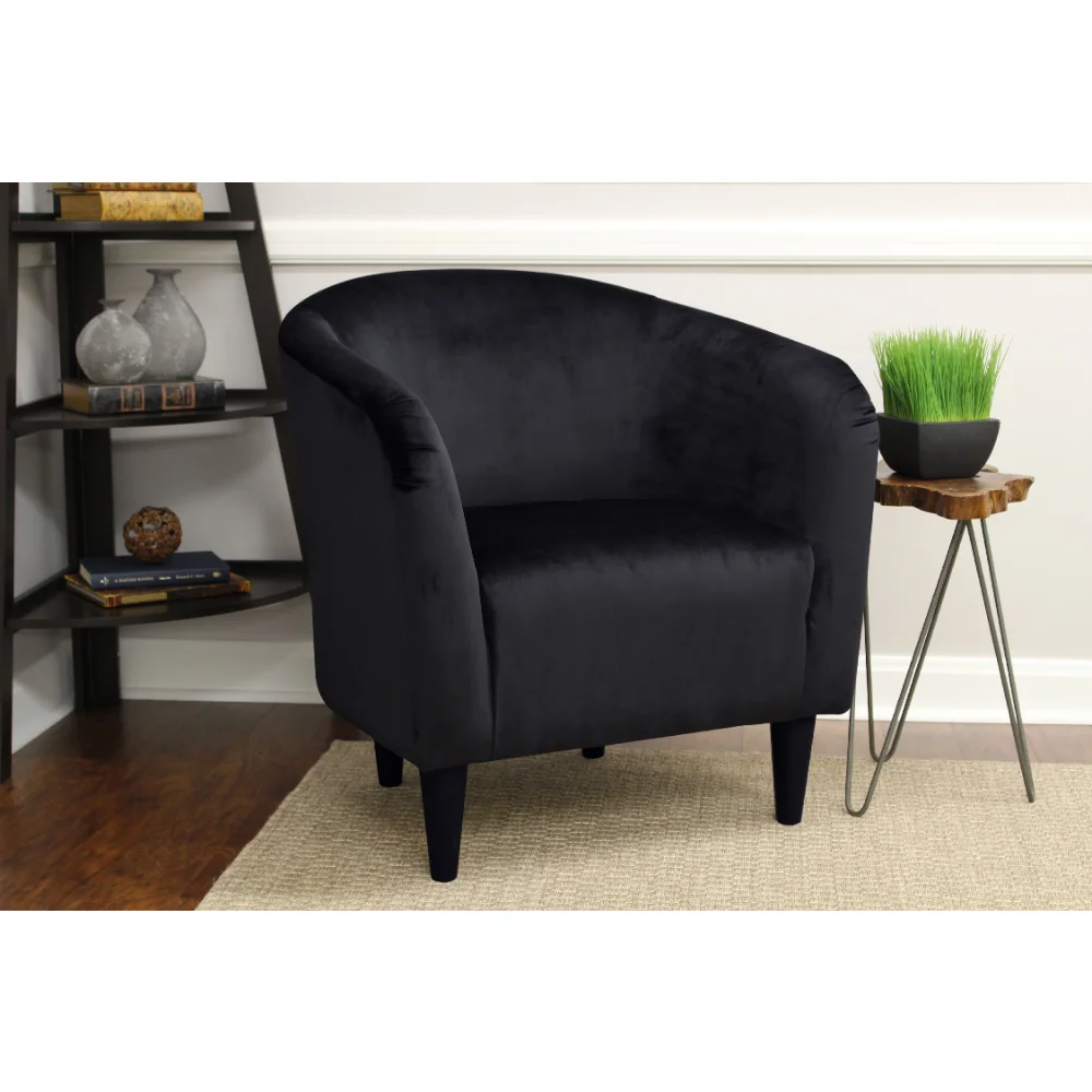 

Microfiber Tub Accent Chair, Living Room Furniture, Chair Living Room, Comfortable, Simple and Modern, Bedroom, Living Room