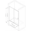Framed Tub Shower Door, Single Sliding Shower Door with Handle, Tub Shower Door with Tempered Glass, Tub Glass Shower Door 6