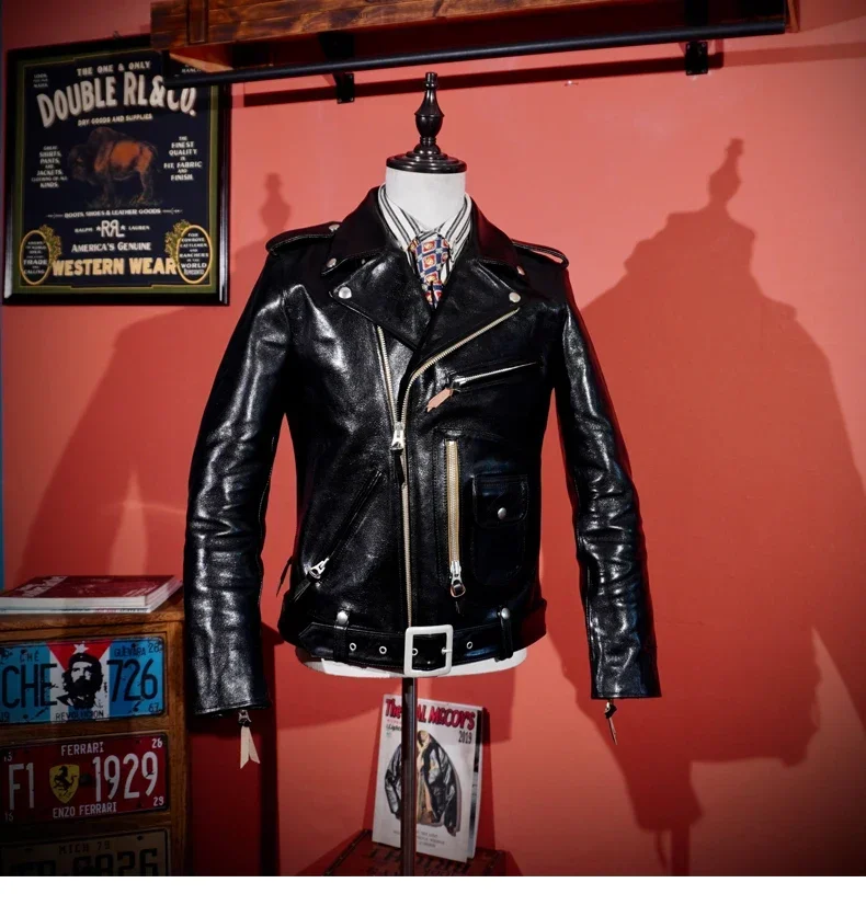 ジャケット・アウター 00s japanese label leather jacket LEATHERS DAY” EXCLUSIVE ITEM AD-01-LD SHEEPSKIN CENTER-ZIP