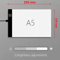 Children Drawing Board A5 LED Drawing Copying Table Transparent Copying Table 3 level Adjustable Brightness  Light Notebook - Image 5