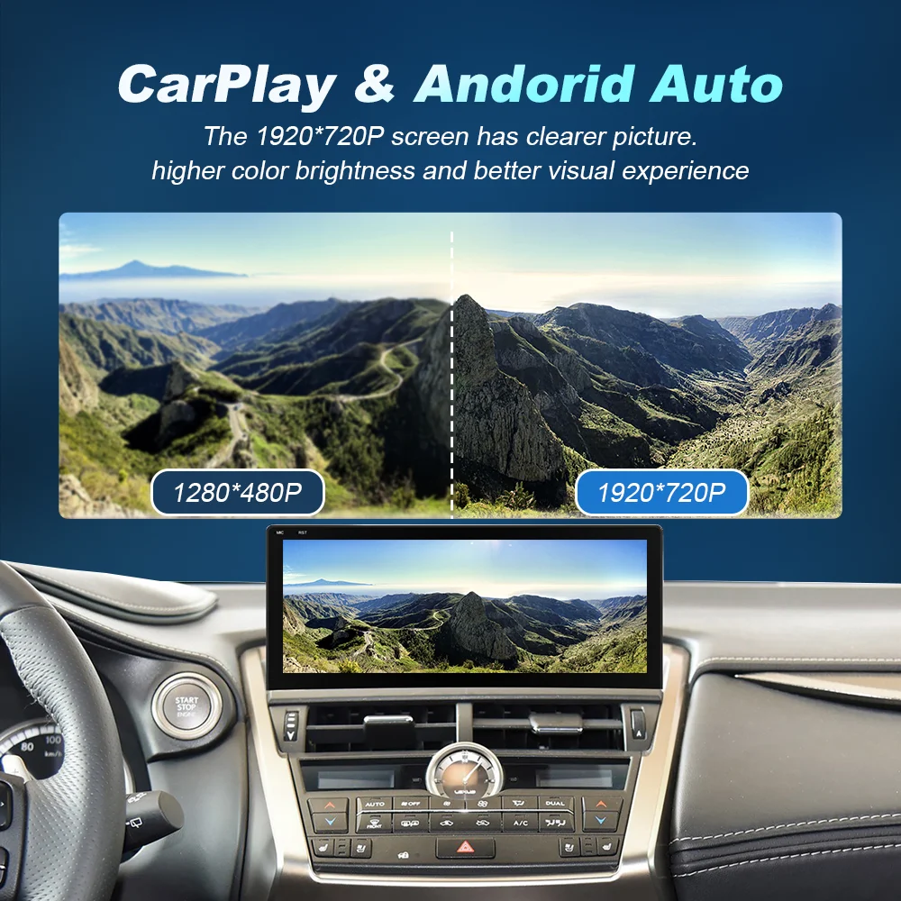 Pantalla Carplay para Lexus NX NX200 NX300 2014-2017, Sistema Multimedia para Auto, Radio Estéreo, Android Auto, Audio y Navegación 6