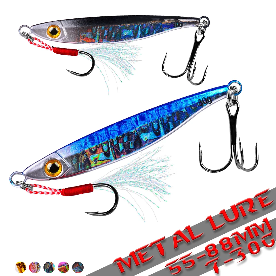 7G/10G/15G/20G/30G Metallo Esca Cucchiaio Morsetto Esca Cast Fishhook Cover On Shore Luccio Trota Pesca Esca Artificiale