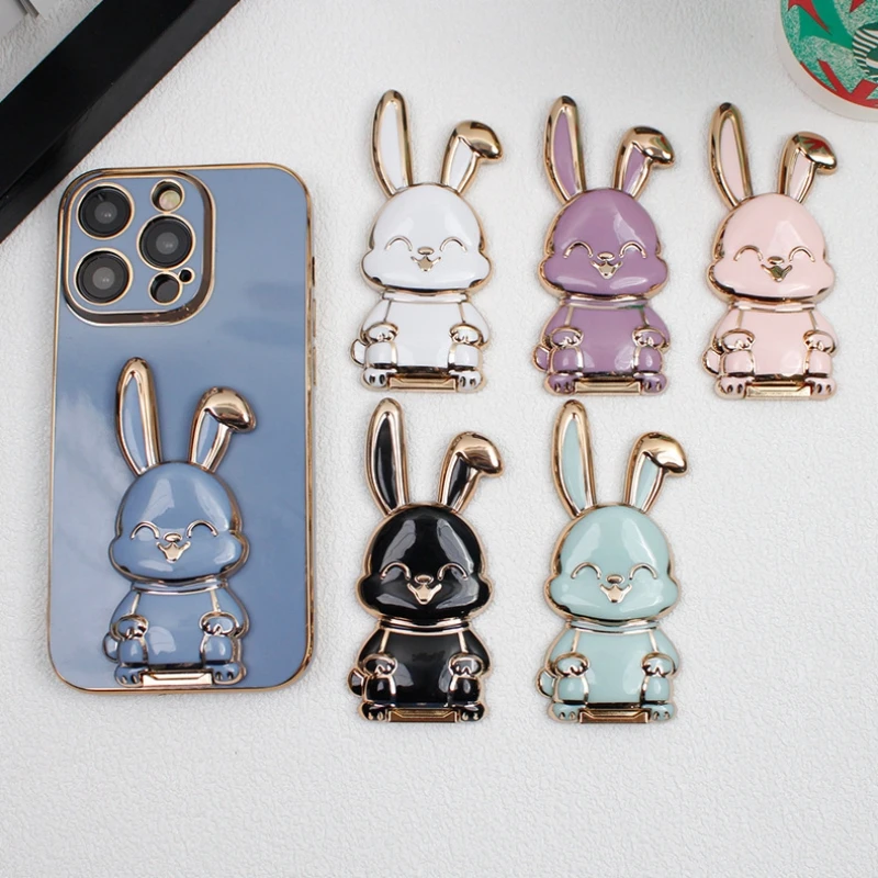 

Foldable Rabbit Phone Holder, Cartoon Rabbit Phone Holder, Color Adjustable Folding Holder, Universal Mobile Phone Holder