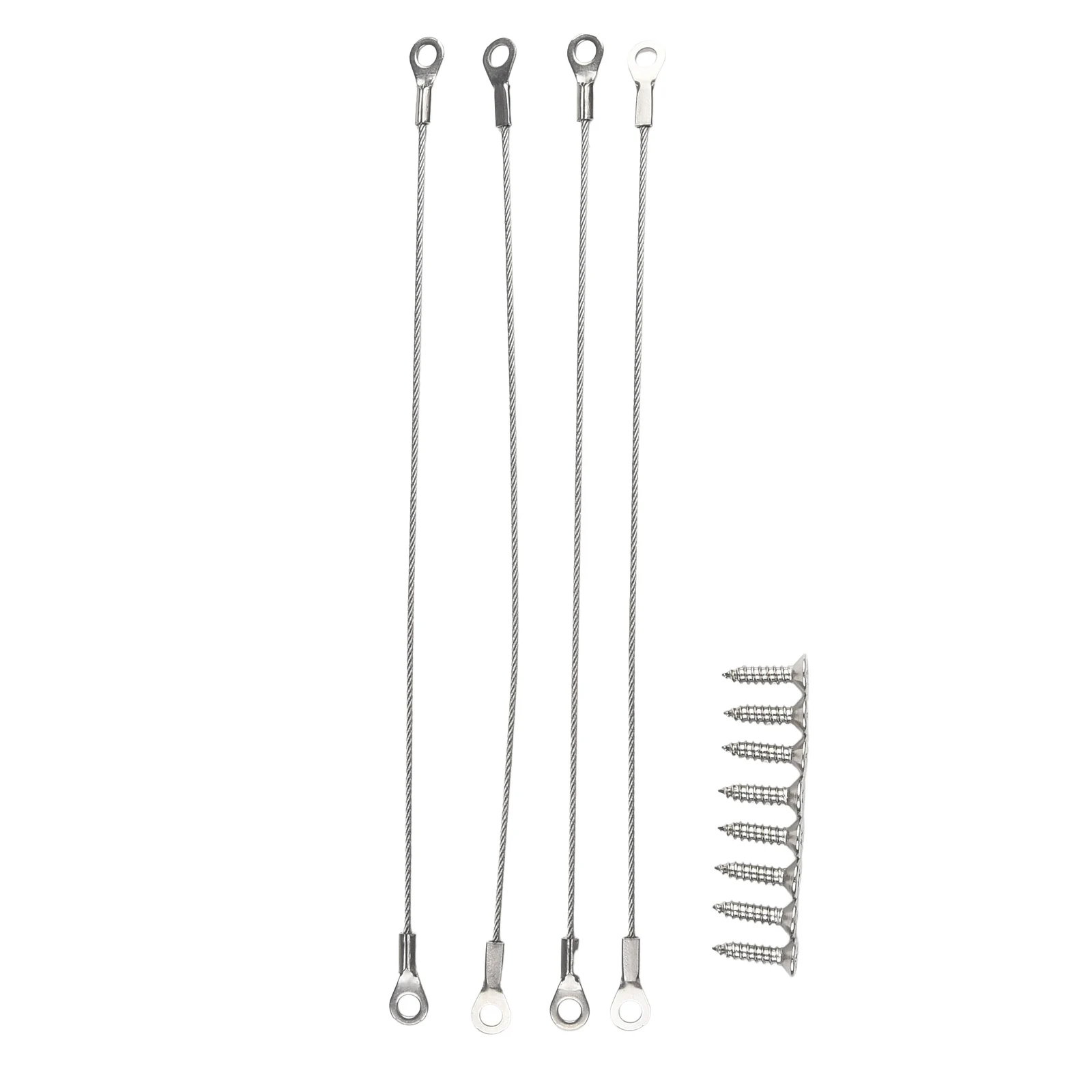 4pcs Stainless Steel Door Cabinet Restraint Braided Cable Hinge Limiter Marine Rope Pin Furniture Home Kitchen Cabinet Door Rope