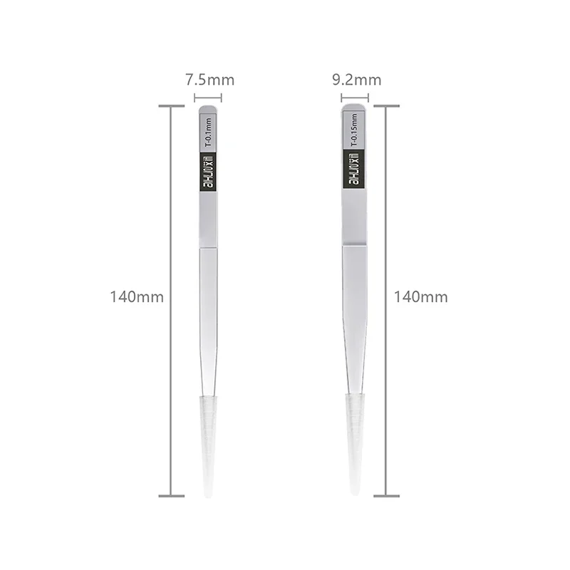 JC AIXUN 합금강 핸드 정밀 트위저, 메인보드 칩 IC bga 심기 주석 플라잉 와이어 클램프 수리 핀치, 0.1mm, 0.15mm