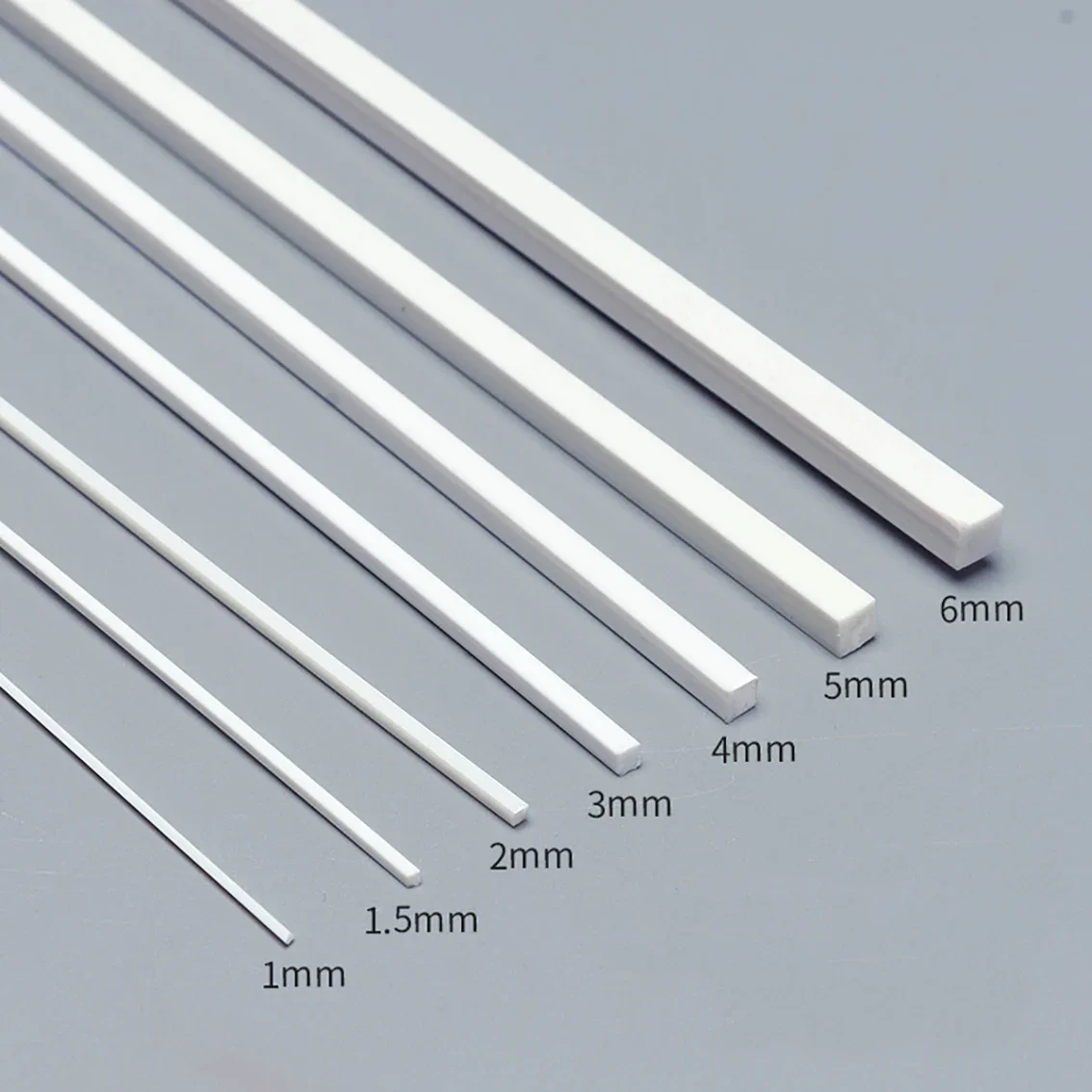 Square ABS Plastic Solid Tube Pipe 10pcs 1*1mm-10*10mm Length 250mm DIY Material for Model Part Accessories plastic tube