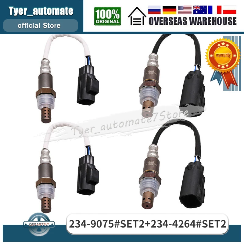 

4Pcs Upstream&Downsream Oxygen Sensor O2 Sensor Lambda Sensor 234-9075 234-4264 For Land Rover LR3 Land Rover Range Rover Sport