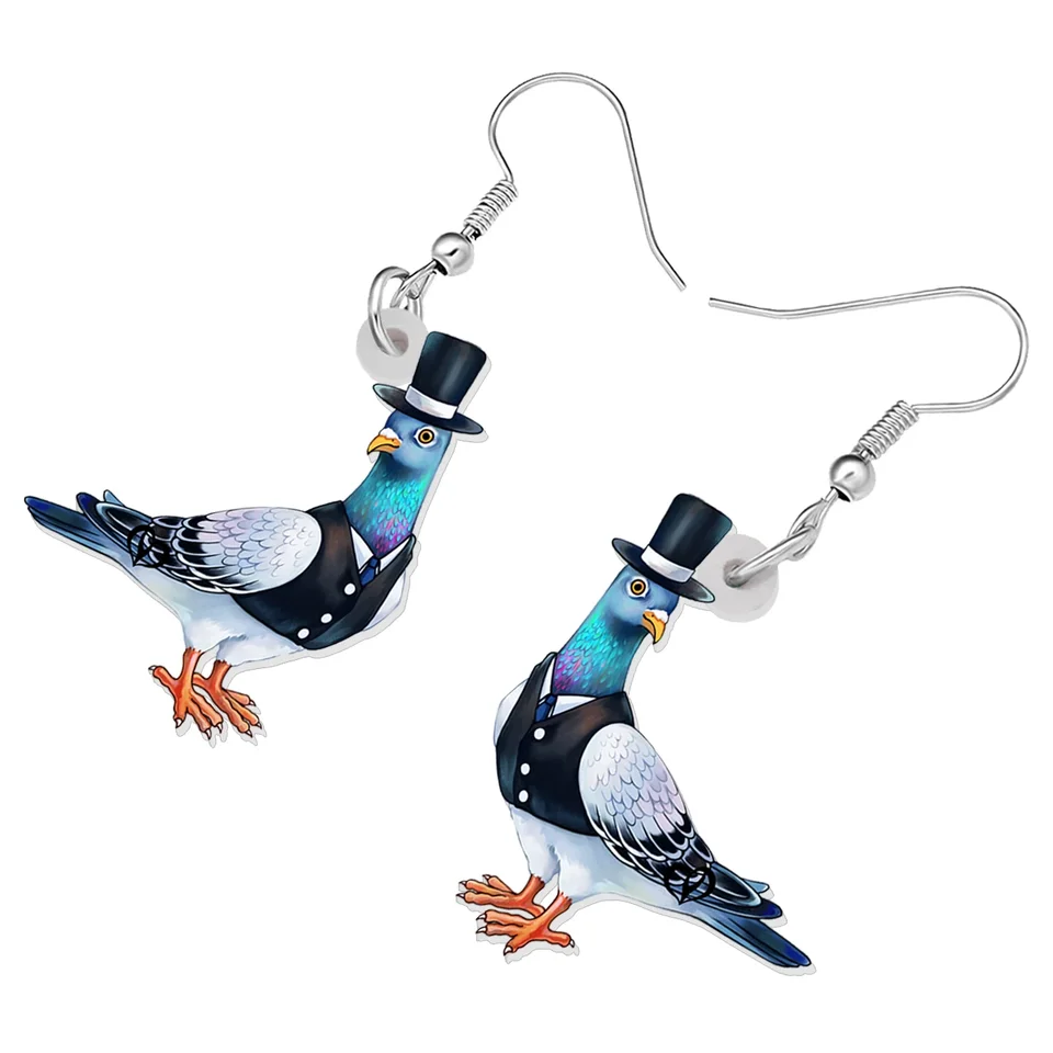 Bonsny conjunto de joias de acrílico, decoração de ação de graças, anime peru, frango, abóbora
