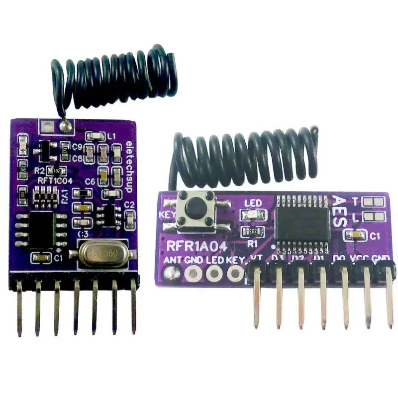 

3PCS DC 3.3V 5V 4CH AES Encryption Encoding & Decoding Remote Control Module 433M ASK OOK RF Wireless Transceiver Board