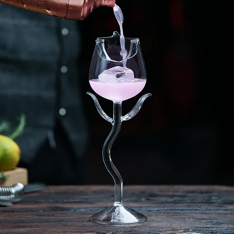 Verres à Cocktail Mignons En Forme De Champignon, Coupe De Vin Ou Whisky, Set En Verre Transparent