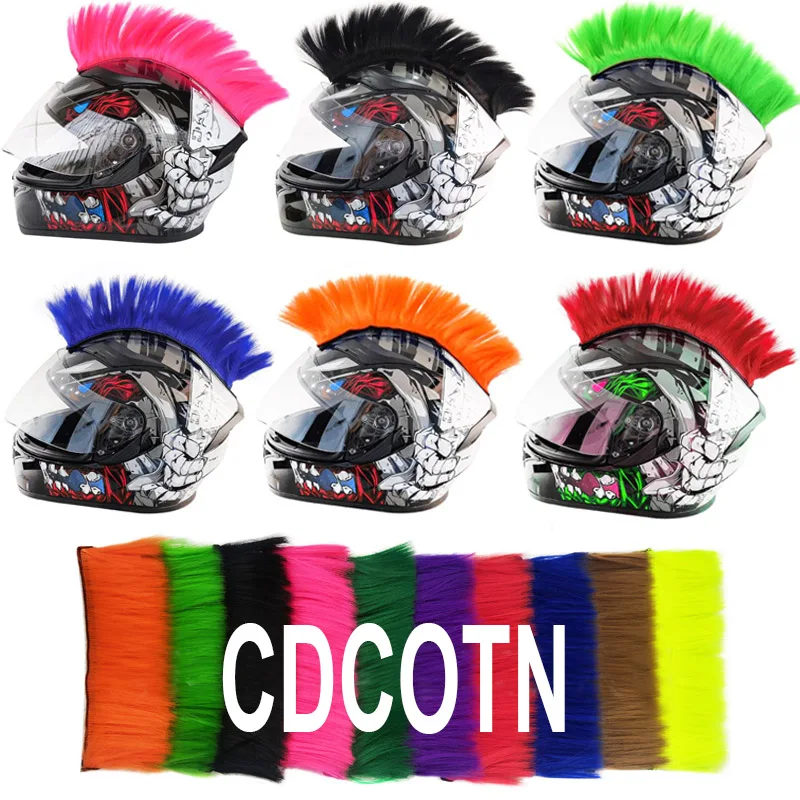 10PCS Motorcycle Electric Helmet Decorations Colorful Hair
