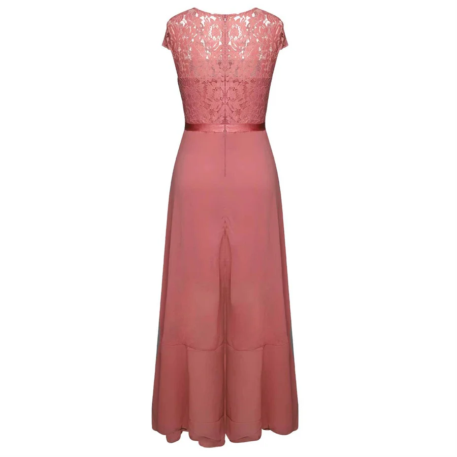 2025 New Women's V Neck Short Sleeve Party Dress Summer Lace Ruffles  Chiffon Irregular Ladies Dresses Elegant Evening Long Grown - AliExpress  200000345