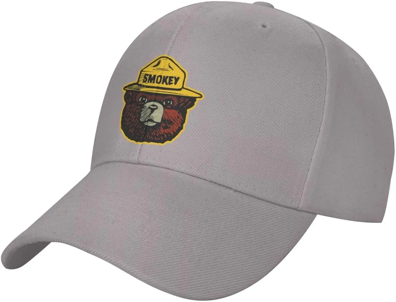 

Бейсболка Smokey с медведем для мужчин и женщин, регулируемая однотонная Черная шапка