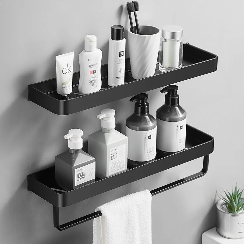 Bathroom Shelf  Punch-free Wall Mounted Bathroom Storage Rack, No