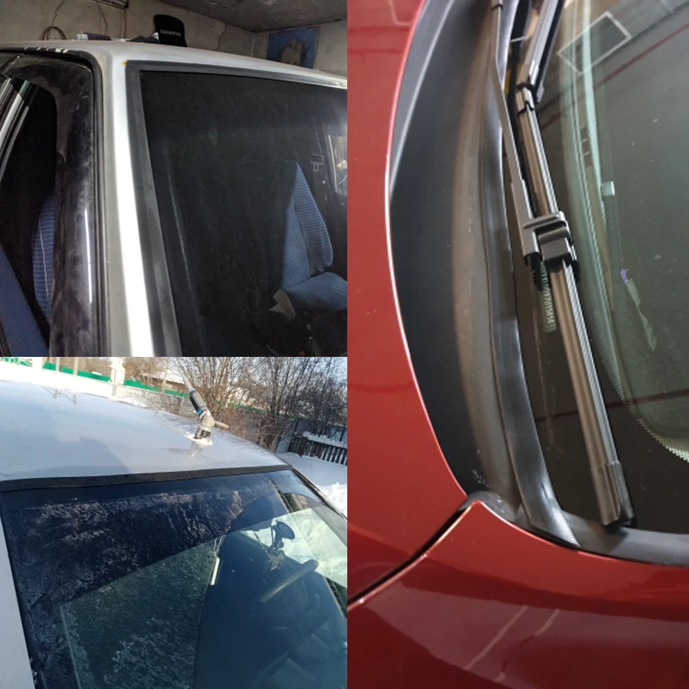 Sello de goma en forma de Y para coche, borde de ventana