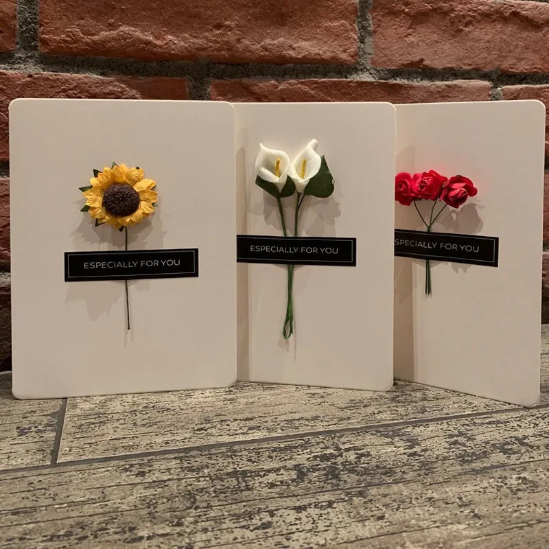 6 Stück 3D-Blumenkarten, Muttertags- und Abschlussgrußkarten mit ewigen Blumen, für Hochzeitsgeschenke, Muttertagsblumen – Detail 7