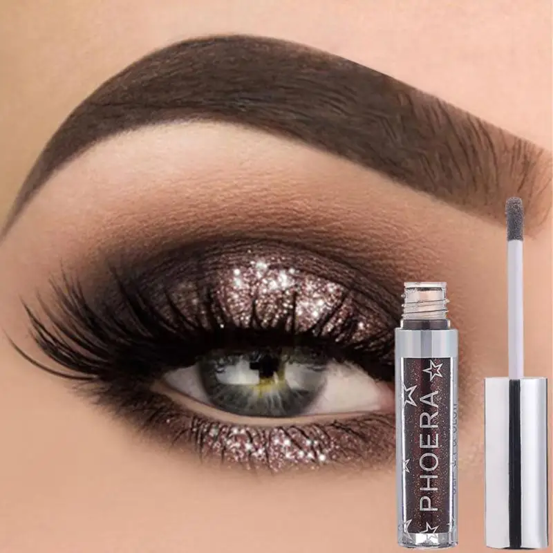 

PHOERA Eye Shadow Pencil Long-lasting Glitter Eyeshadow Shimmer Eyeshadow Eye Makeup 12 Color Liquid Eyeshadow Comestic