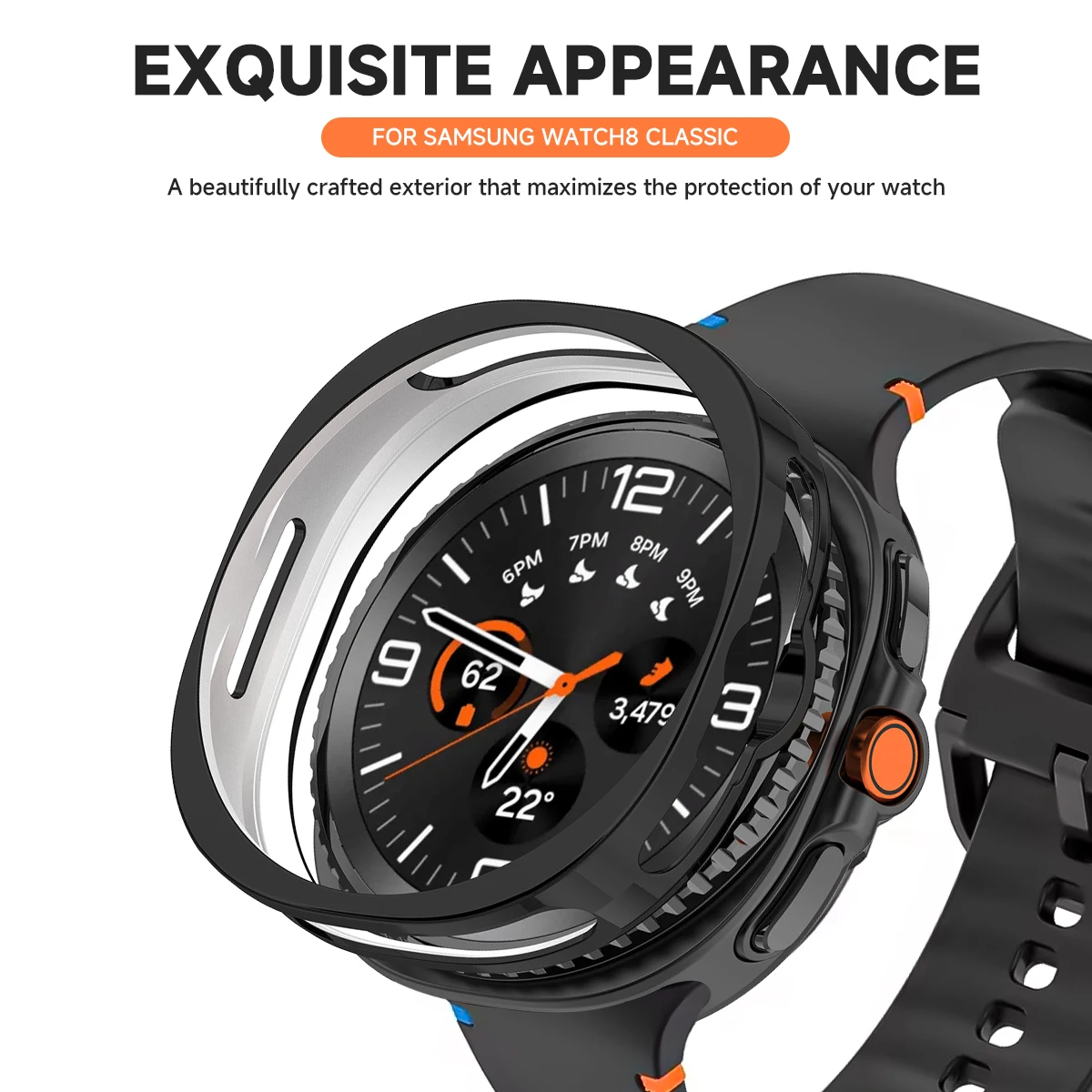 Soft TPU Protective Bumper Shell for Smartwatch - Hollow Out Design