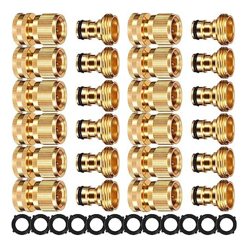 

Быстроразъемный соединитель для садового шланга, быстроразъемный соединитель для шланга, 3/4 дюйма, переходник без утечки с женским и мужским разъемами