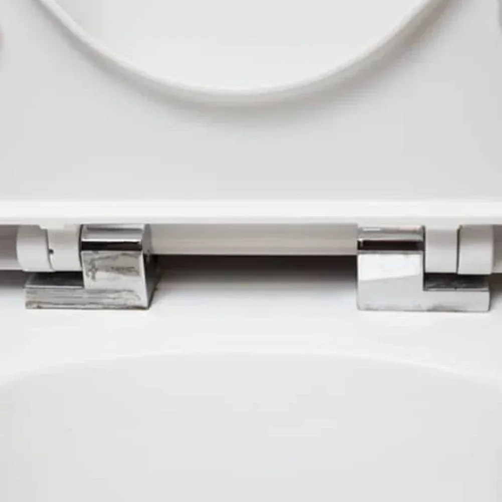 Toilet hinge replacement 2pcs Seat Hinge Toilet Lid Hinges Toilet Cover Mounting Fixing Connector Soft Close Rotary Damper Hinge