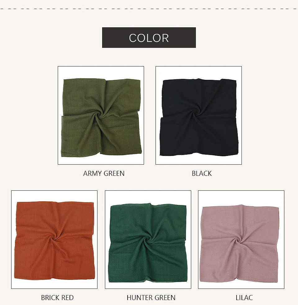 S2ea26ccfbef944c68bc96642af6b9e9eN Geebro New Fashion Women Solid Color Scarf Headscarf Snood Neckerchief Female Foulard Padded Shawl Scarves Retro Head Neck Silk Mallzona