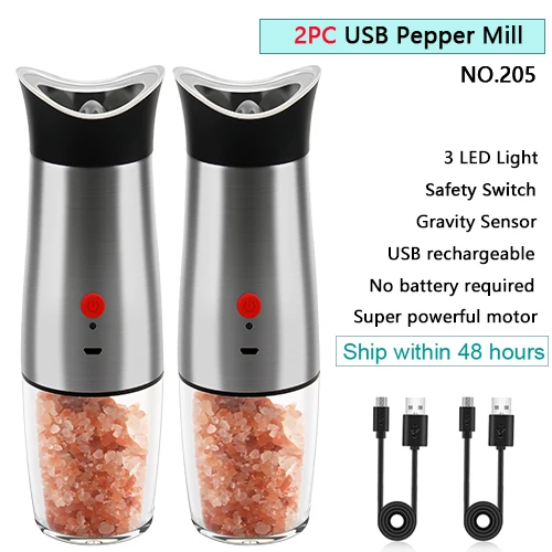 bruno auto spice mill with led light