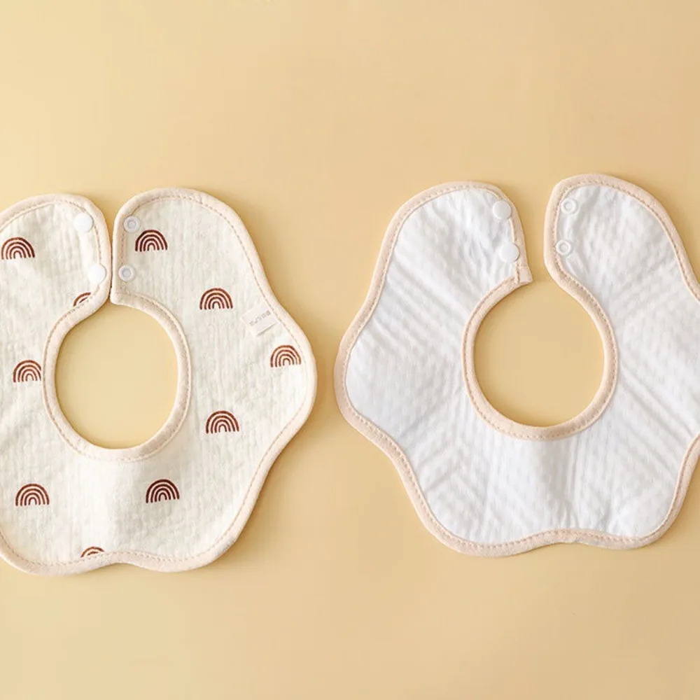 

2 шт., детский хлопковый нагрудник с цветочным принтом