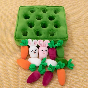 Interactive Dog Toys Vegetable Carrot Plush Toy For Dogs Cats Snuffle Mat Durable Chew Teething And Training Toy Pet Supplies 3