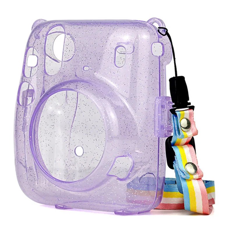 For Instax Mini 11 Crystal Transparent Protective Case Cover Bag for Fuji Fujifilm Instant Camera Bag Instax Mini 11 Accessories 