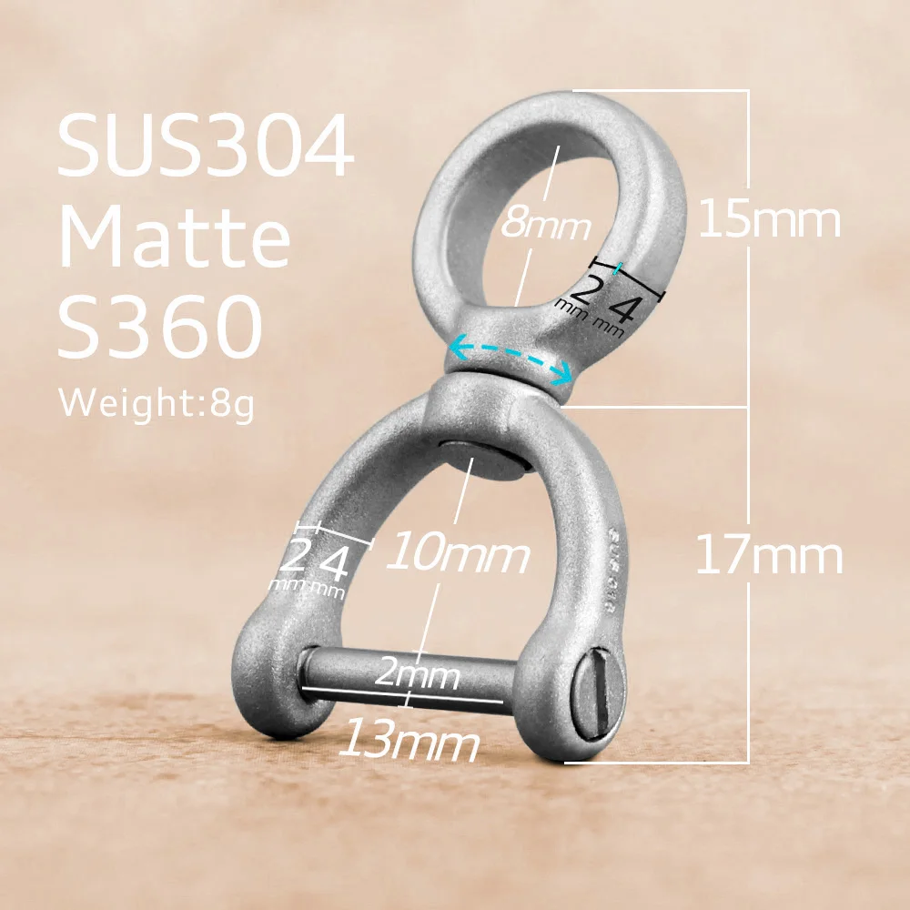 Luxury Titanium Horseshoe Buckle Keychain - Lightweight Baked Color Key Ring Holder, Premium Gift