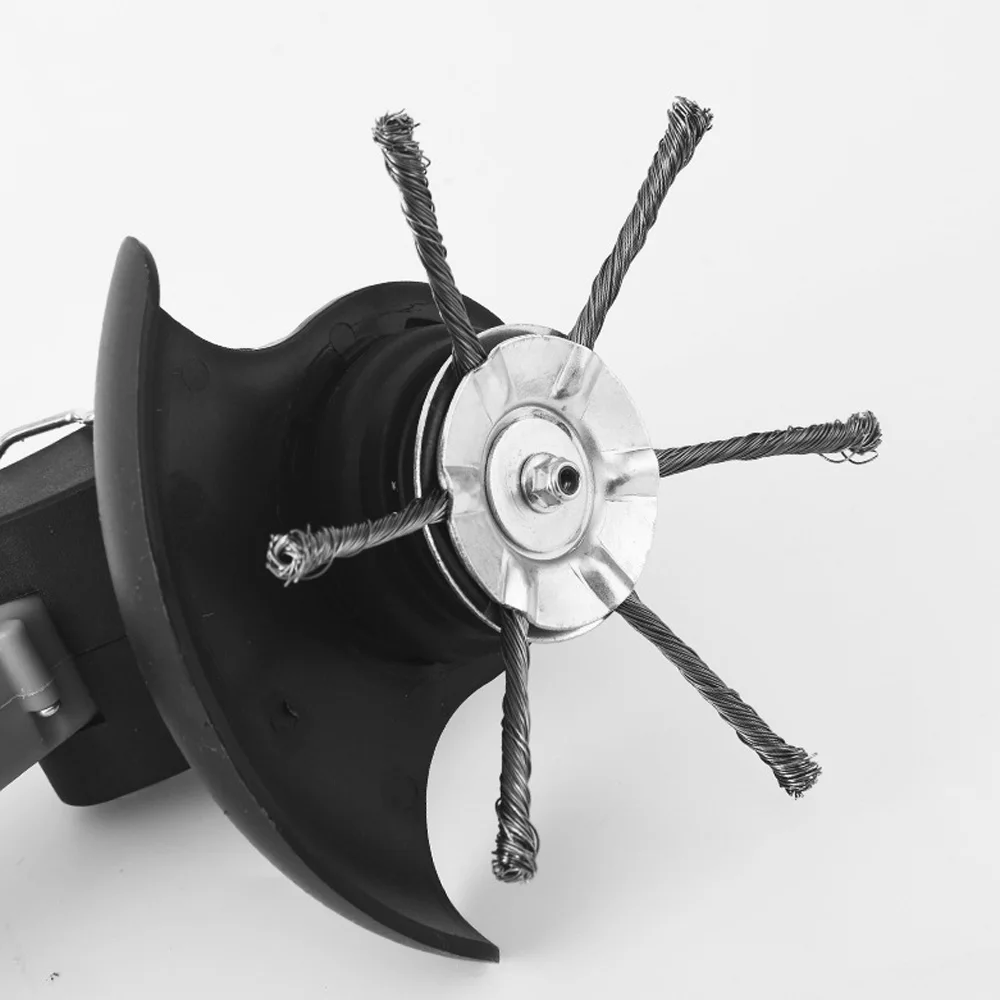 1Pcs 6 inch Universal Weed Brush Head Steel Wire Wheel Grass Trimmer Head Removal Moss Rust Lawn Mower Grass Trimmer Heads