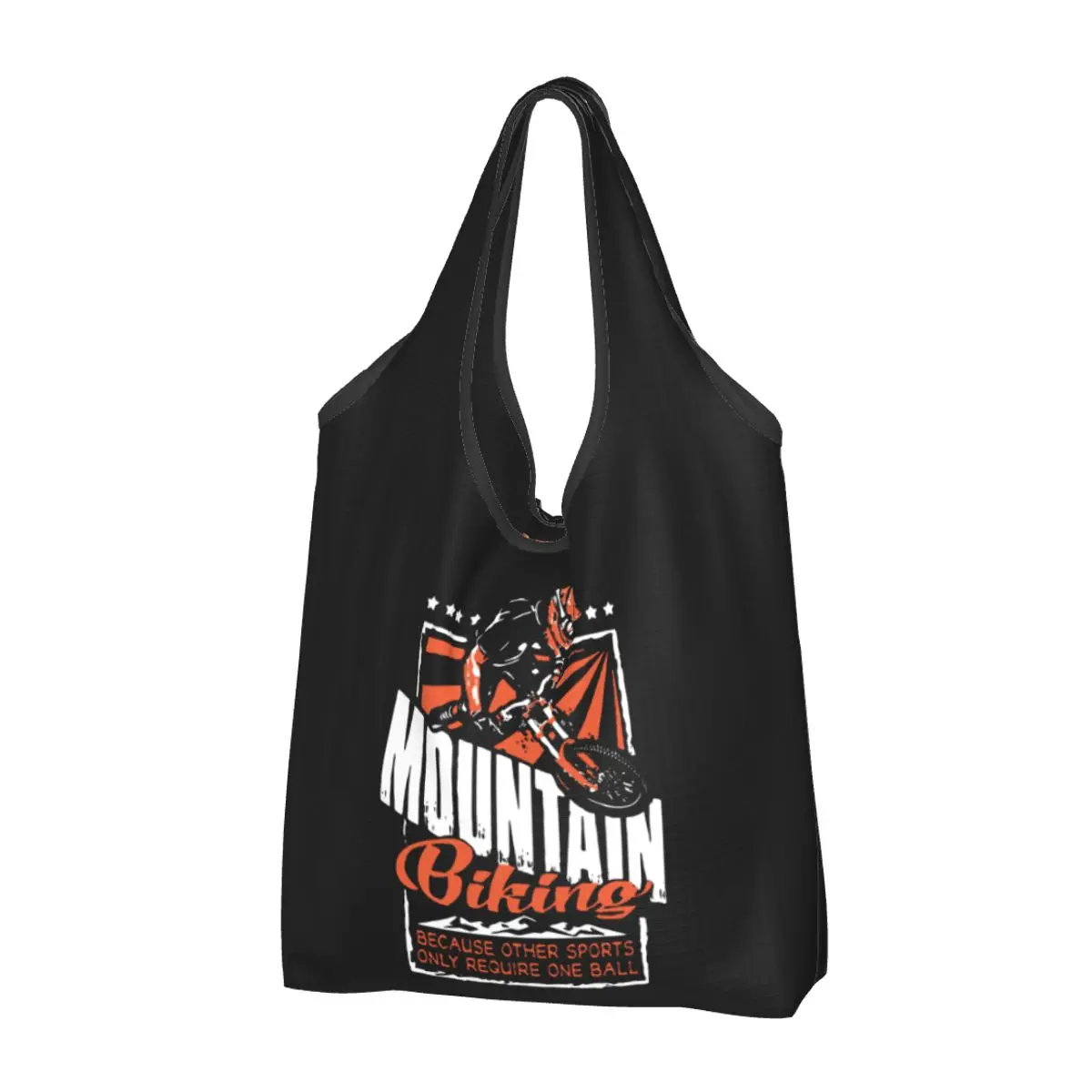 

Because Other Sport MTB Mountain Bike Grocery Bags Durable Large Reusable Recycle Foldable Heavy Duty Shopping Eco Bag Washable