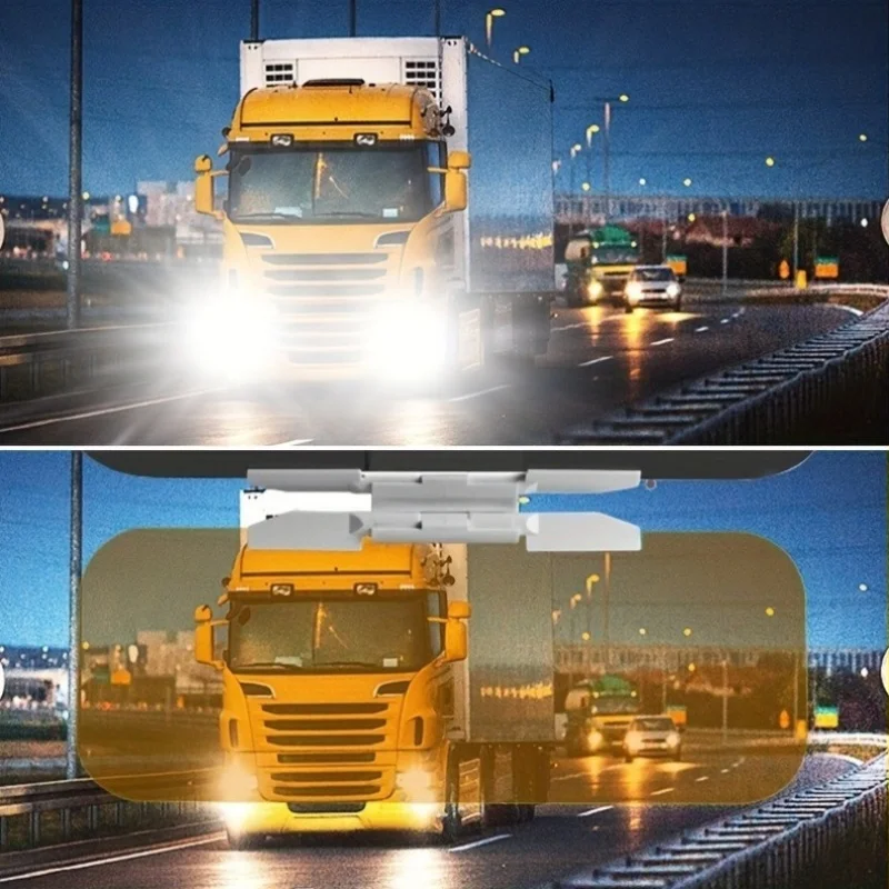 1pc Adjustable Car Sun Visor with Dual-Panel Glare Reduction | Universal Fit Clip-On Design for Day & Night Driving