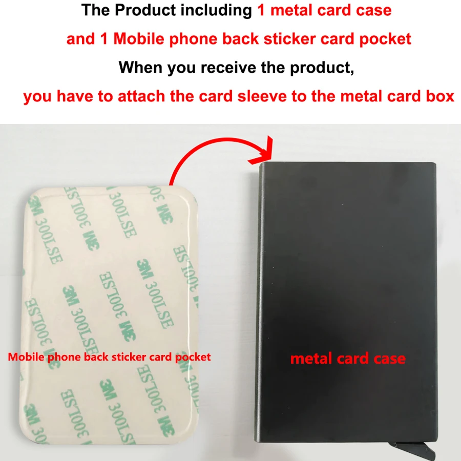 Rfid Smart Credit Card Holder Wallets Metal Slim Pop Up Minimalist Men Wallets Black Male Purse Money Bags Carteira Masculina