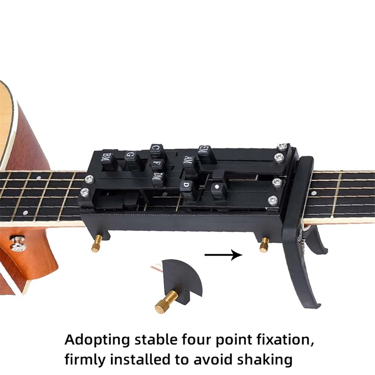 Guitar Learn Aid Tool with 16 Chords,Guitar Chord Trainer Folk Guitar Chords Learning System for Guitar Beginner 4