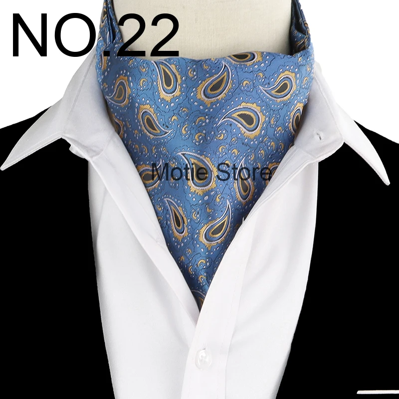 Heißer Verkauf Herren Krawatte Schal Vintage Jacquard Paisley Cashew Britischen Gentleman Luxus Schal Fit Hochzeit Party Business Zubehör – Detail 23